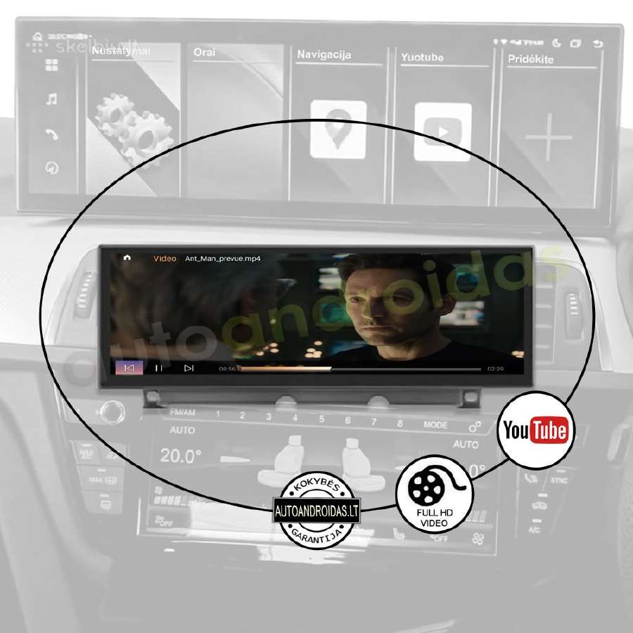Bmw 3 4 Gt f3x 2014-20 Android multimedia Carplay - nuotraukos Nr. 8
