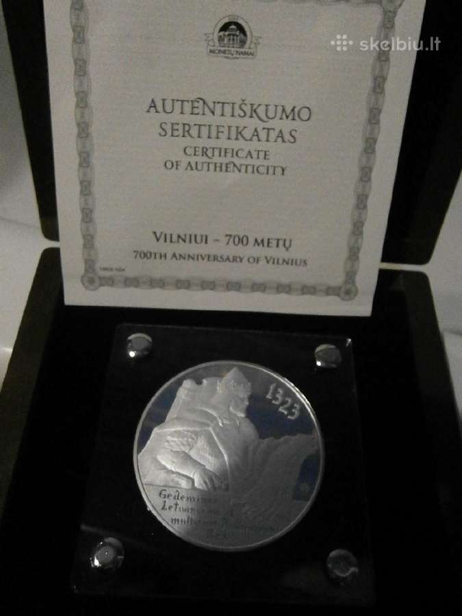 Vilniui 700 metų sidabrinis medalis - nuotraukos Nr. 2