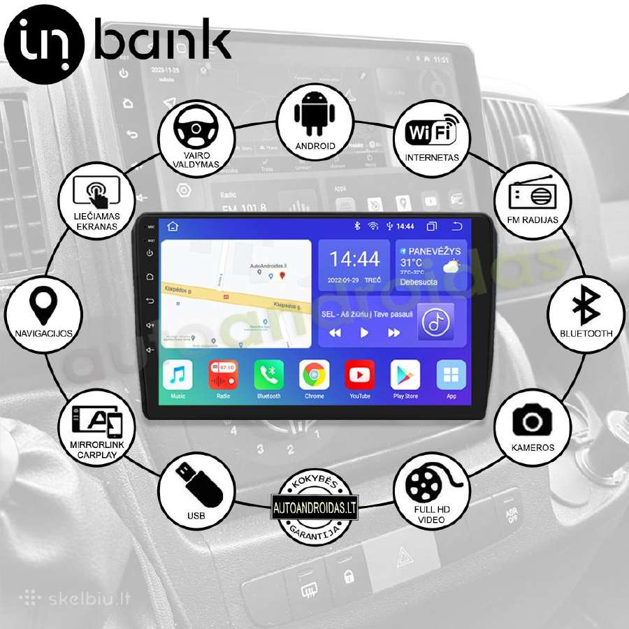 Peugeot Boxer Citroen Jumper Android multimedia - nuotraukos Nr. 2
