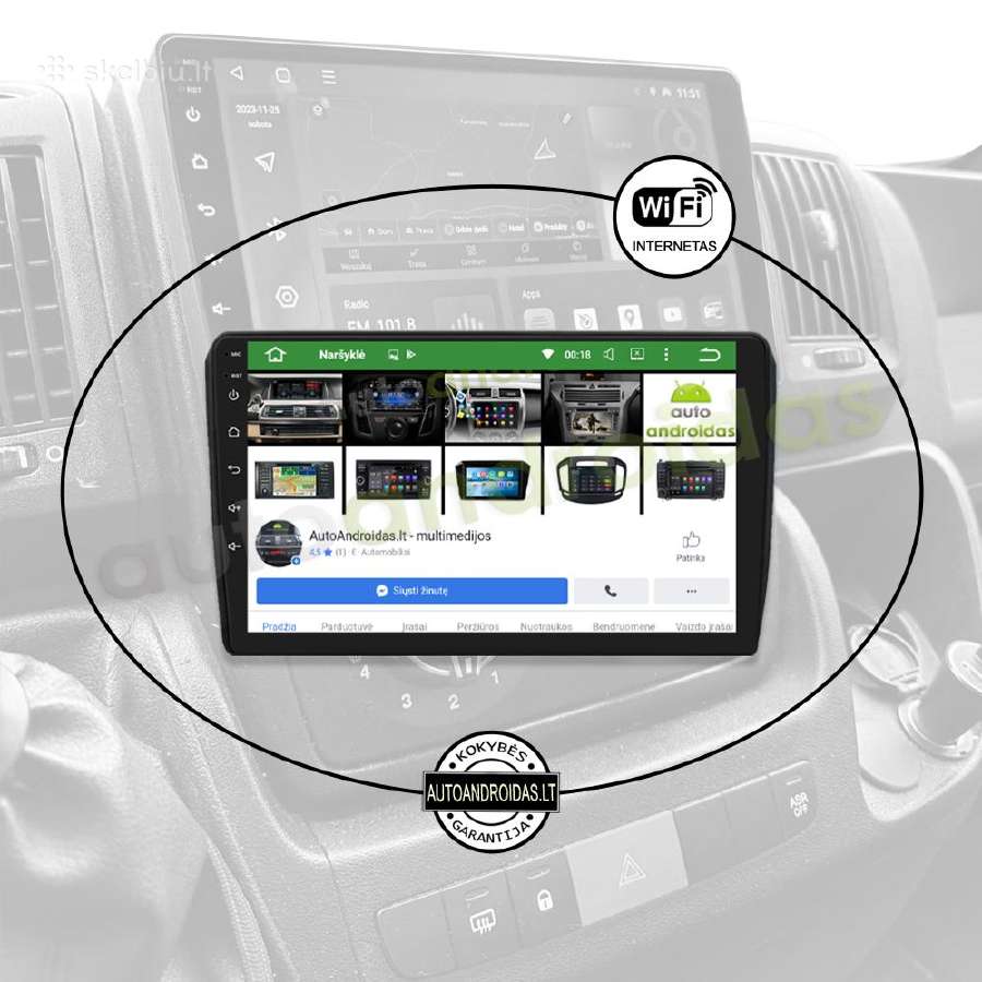 Peugeot Boxer Citroen Jumper Android multimedia - nuotraukos Nr. 3