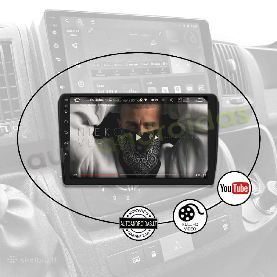 Peugeot Boxer Citroen Jumper Android multimedia - nuotraukos Nr. 9
