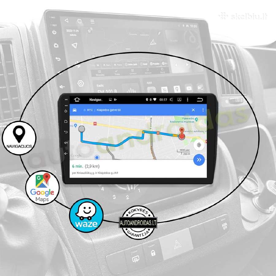 Peugeot Boxer Citroen Jumper Android multimedia - nuotraukos Nr. 11
