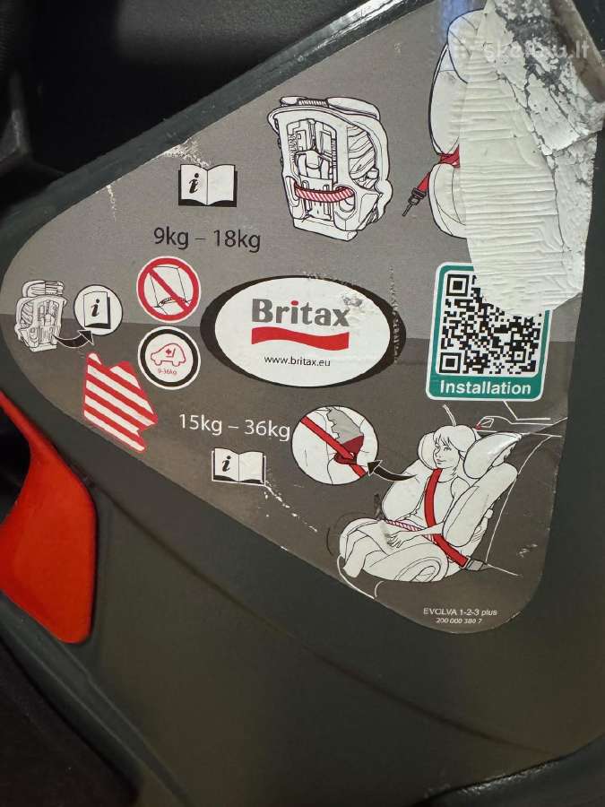 Vaikiška kėdutė automobiliui Britax Evolva 1-2-3 - nuotraukos Nr. 3
