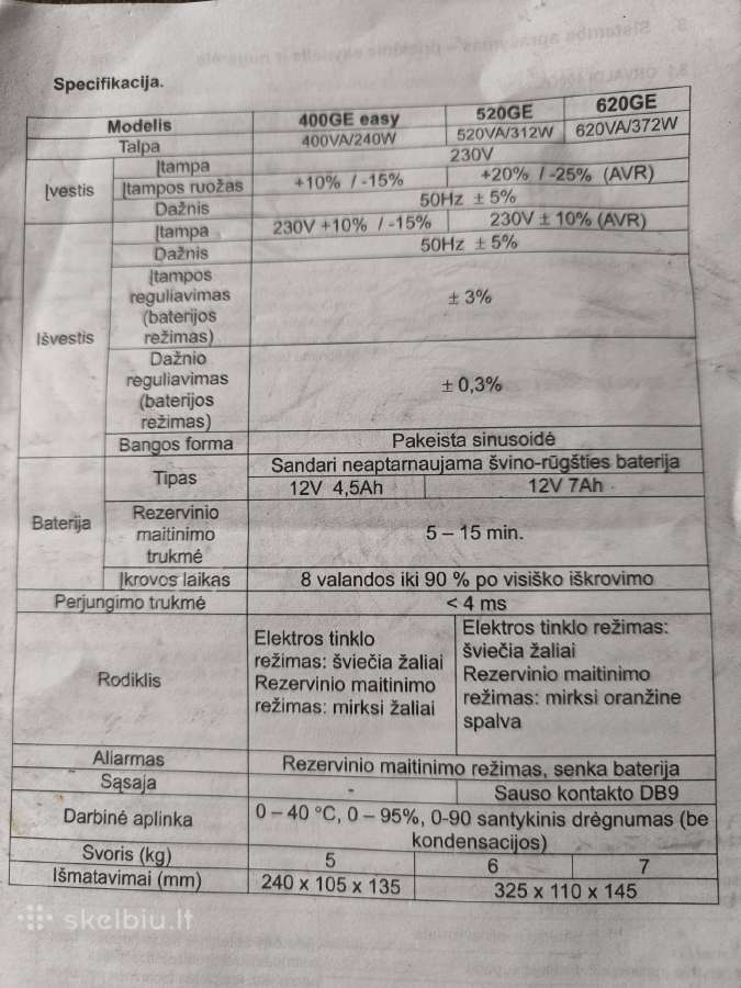 Ups šildymo sistemoms dingus elektrai - nuotraukos Nr. 8