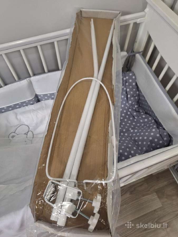 Lovytė Drewex Laura 120x60 su čiužinuku Babymatex - nuotraukos Nr. 4