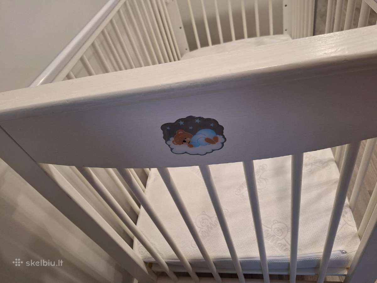 Lovytė Drewex Laura 120x60 su čiužinuku Babymatex - nuotraukos Nr. 7