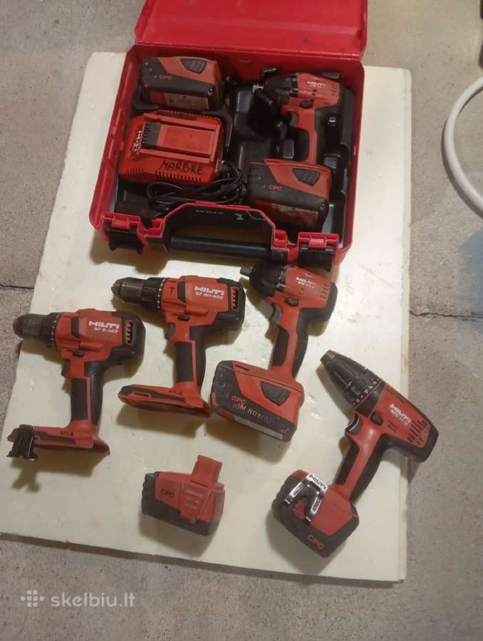 Hilti akumuliatoriniai irankiai,gipso suktuvai - nuotraukos Nr. 2