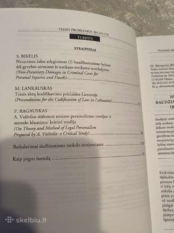 Parduodami žurnalai Teises problemos 1991-2011 m. - nuotraukos Nr. 3