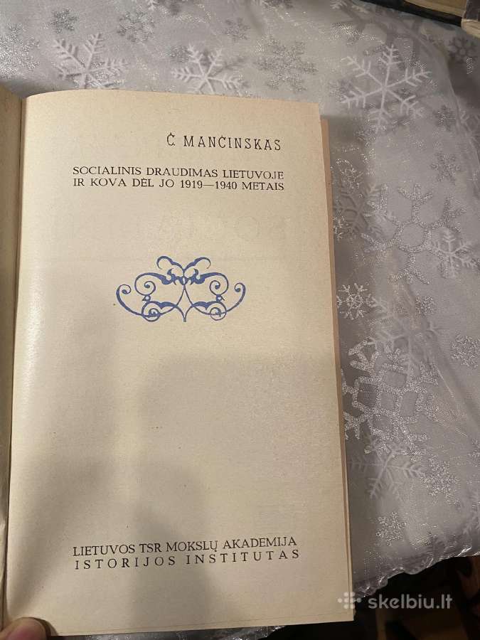 Knyga apie Socialini draudima 1919-1940 m. - nuotraukos Nr. 2