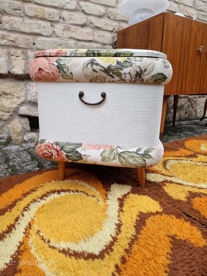 Vintažinis mid century pufas-daiktadėžė - nuotraukos Nr. 2
