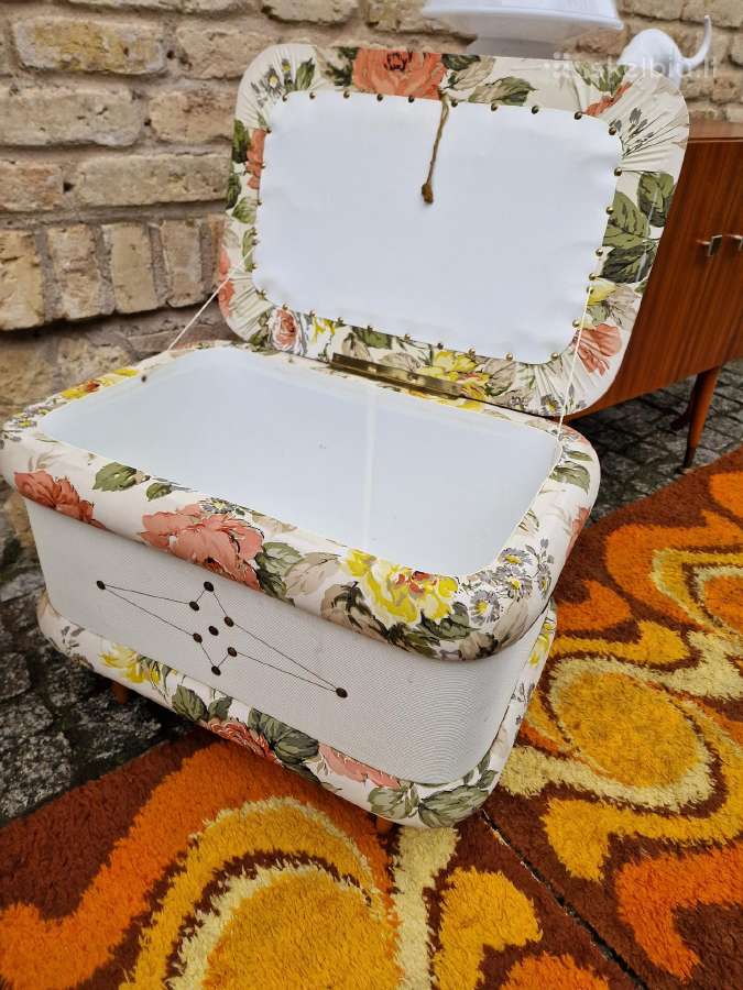 Vintažinis mid century pufas-daiktadėžė - nuotraukos Nr. 4