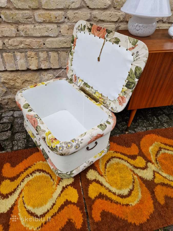 Vintažinis mid century pufas-daiktadėžė - nuotraukos Nr. 9