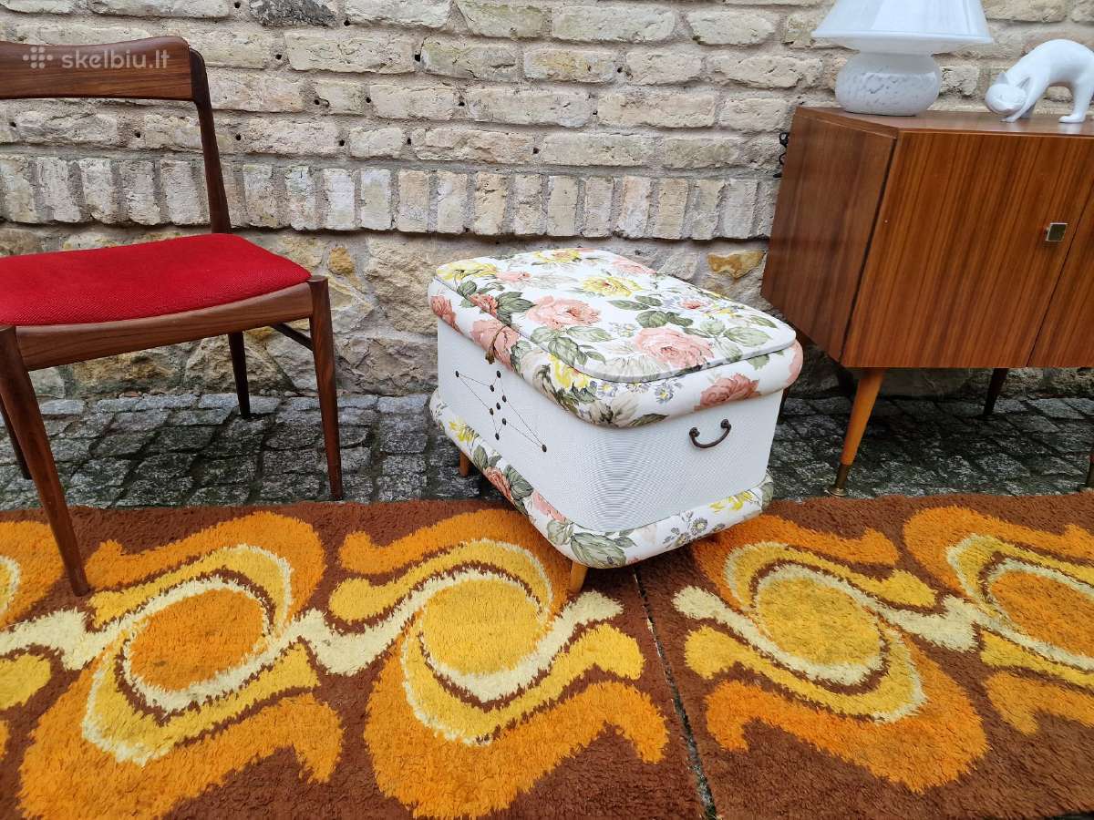 Vintažinis mid century pufas-daiktadėžė - nuotraukos Nr. 10