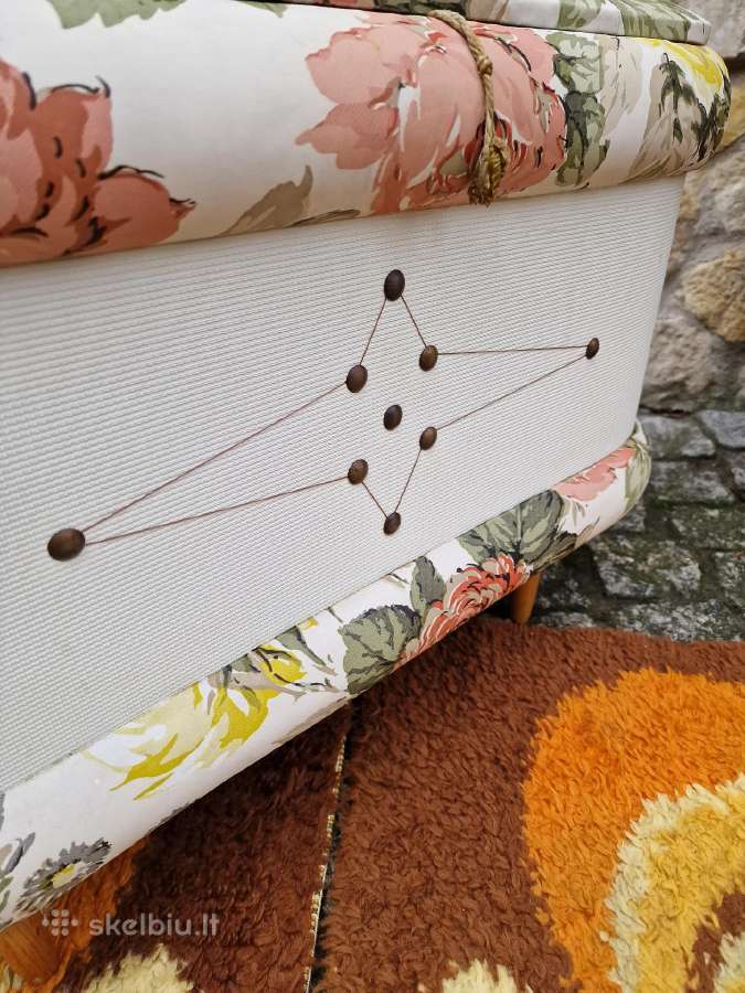 Vintažinis mid century pufas-daiktadėžė - nuotraukos Nr. 18
