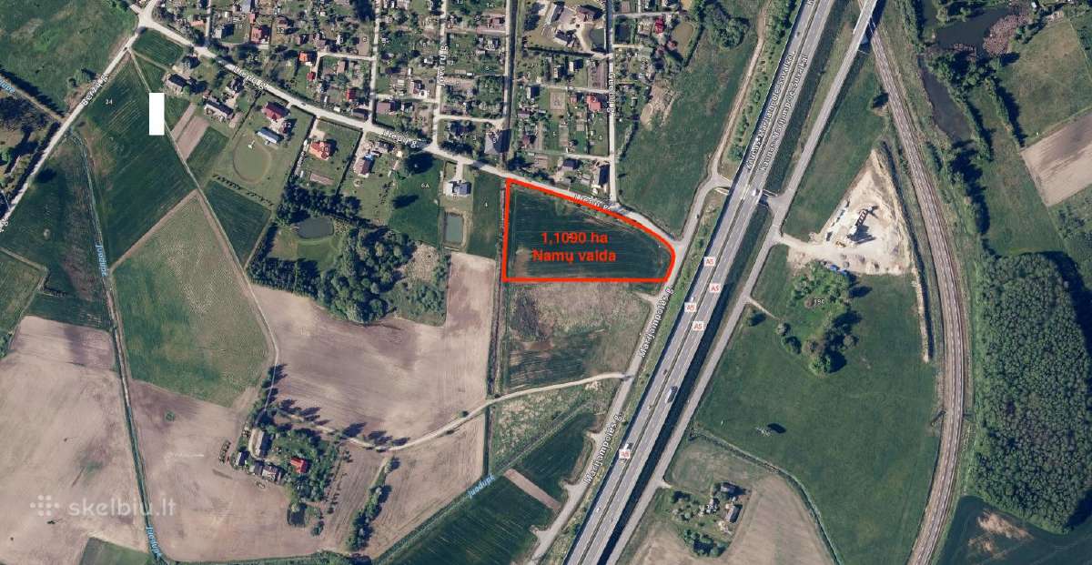 Parduodamas 1,1090 Ha Namų Valdos Sklypas