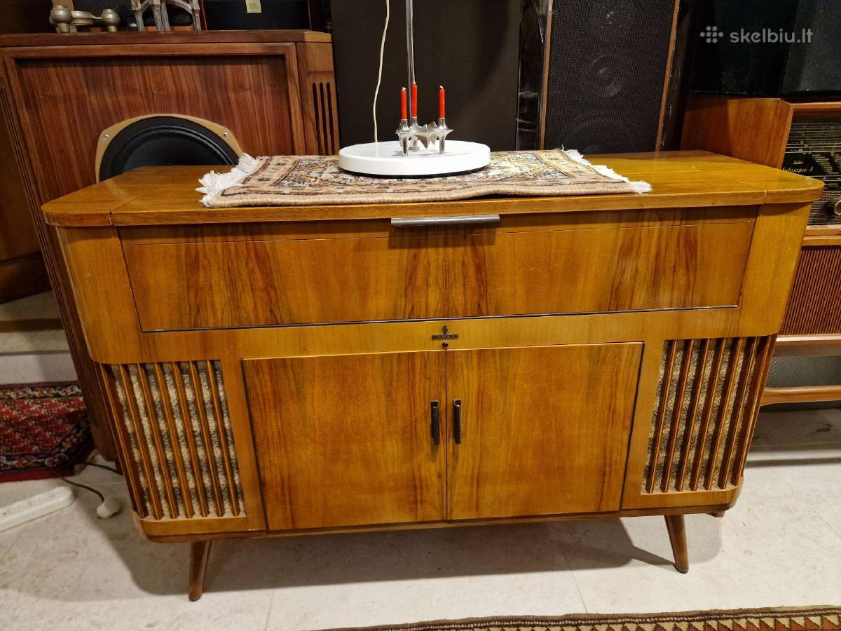 Vintažinė mid century Siemens radio konsolė Tr3