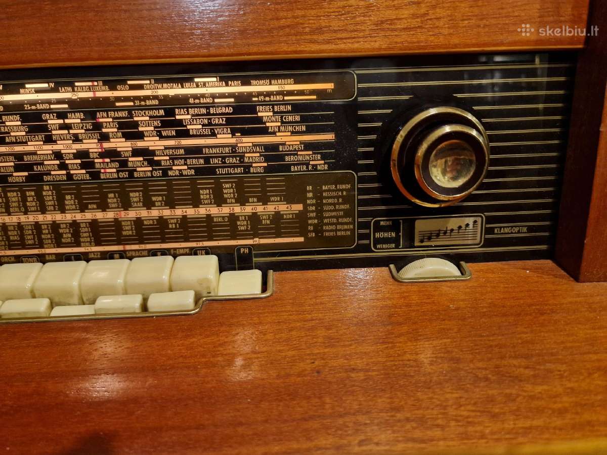 Vintažinė mid century Siemens radio konsolė Tr3 - nuotraukos Nr. 8