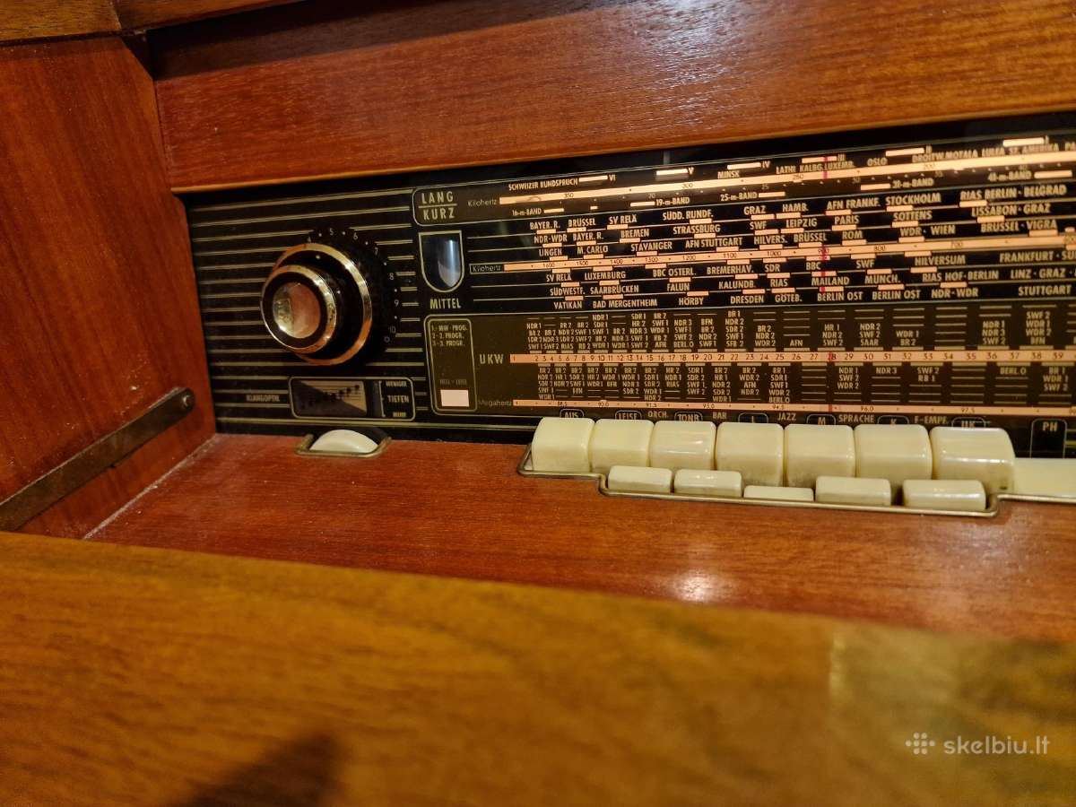 Vintažinė mid century Siemens radio konsolė Tr3 - nuotraukos Nr. 9