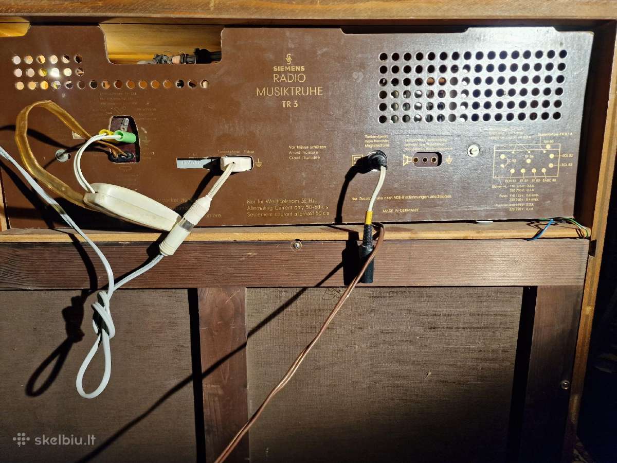 Vintažinė mid century Siemens radio konsolė Tr3 - nuotraukos Nr. 28