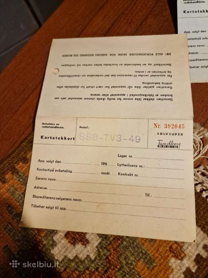 Vintažinė mid century Tandberg televizorius/radija - nuotraukos Nr. 36