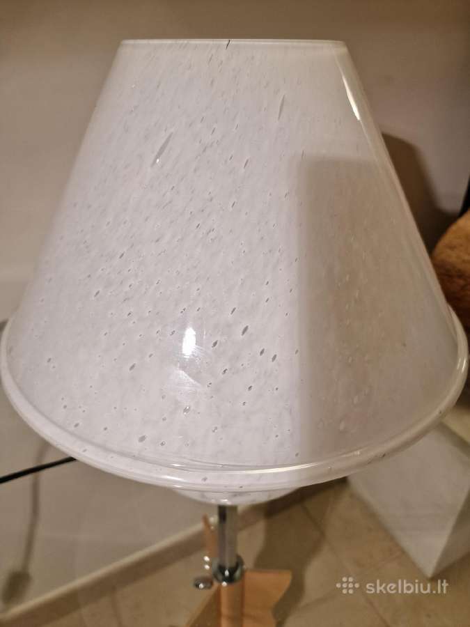 Vintažinė mid century stiklinė stalo lempa - nuotraukos Nr. 10