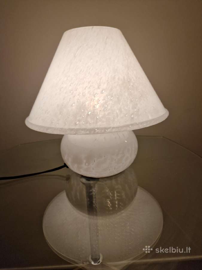 Vintažinė mid century stiklinė stalo lempa - nuotraukos Nr. 29