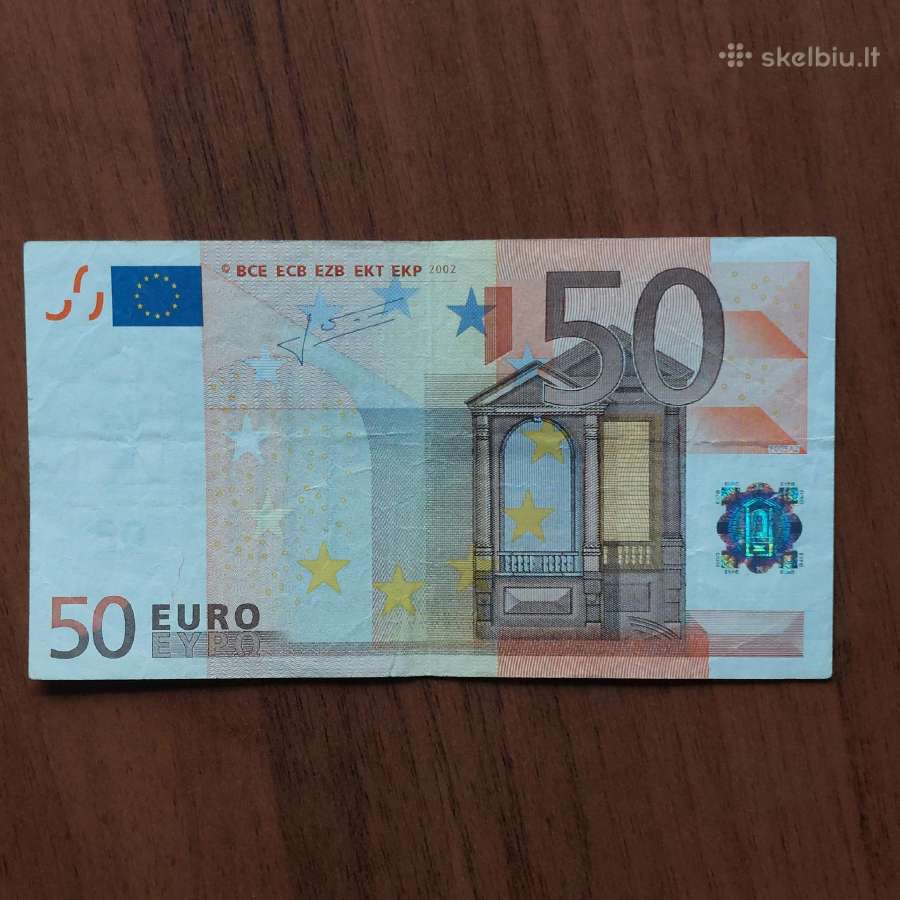 50 Euro 2002 ,S Prefix - Italy / printed Austria / - nuotraukos Nr. 2