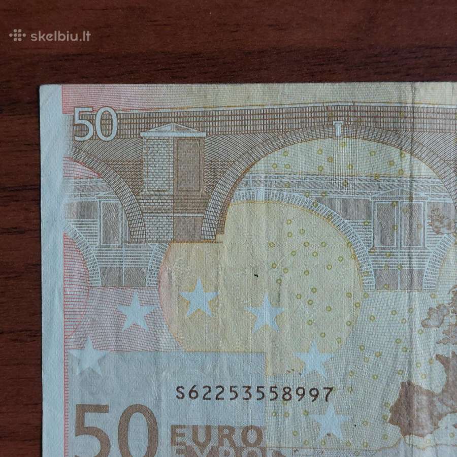 50 Euro 2002 ,S Prefix - Italy / printed Austria / - nuotraukos Nr. 7