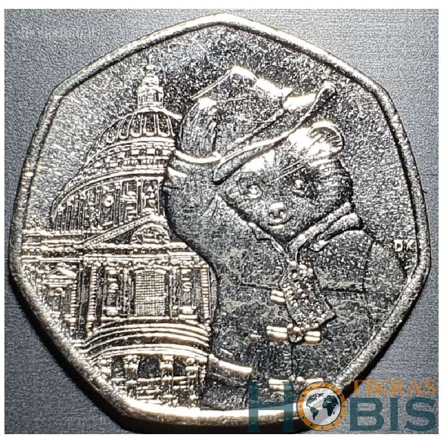 Anglija 50 pensų, 2019 Padingtono lokys Uc1024