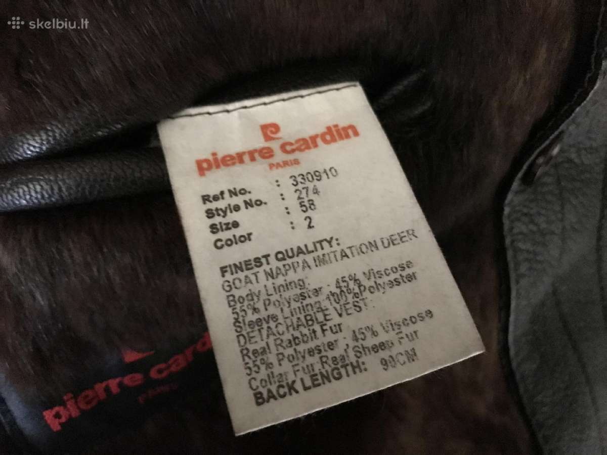 Pierre Cardin vyriška odinė striukė su kailiu - nuotraukos Nr. 6