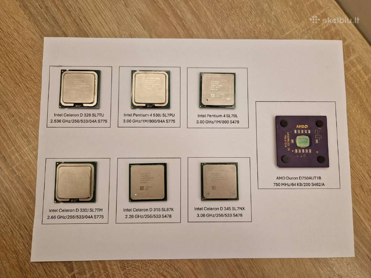 Intel Celeron Pentium Cpu S775 S478