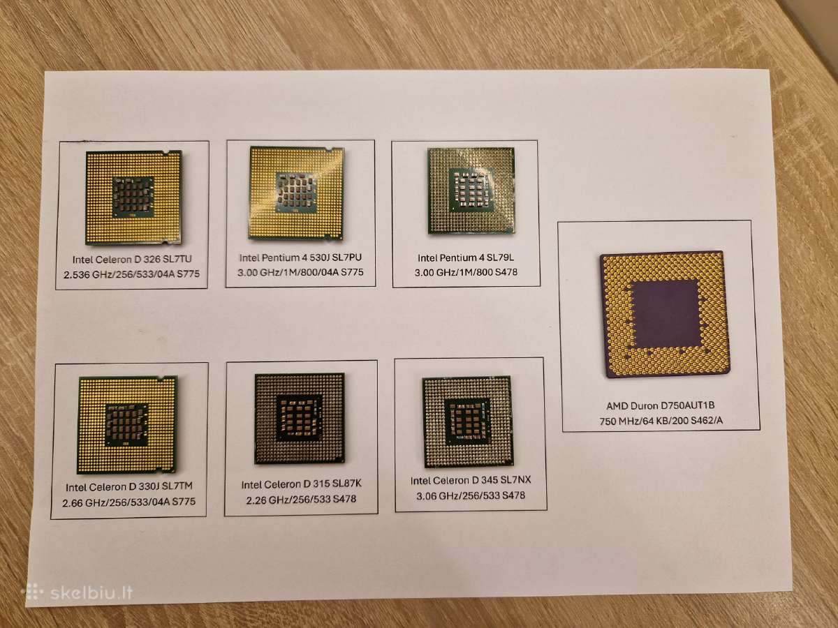 Intel Celeron Pentium Cpu S775 S478 - nuotraukos Nr. 2