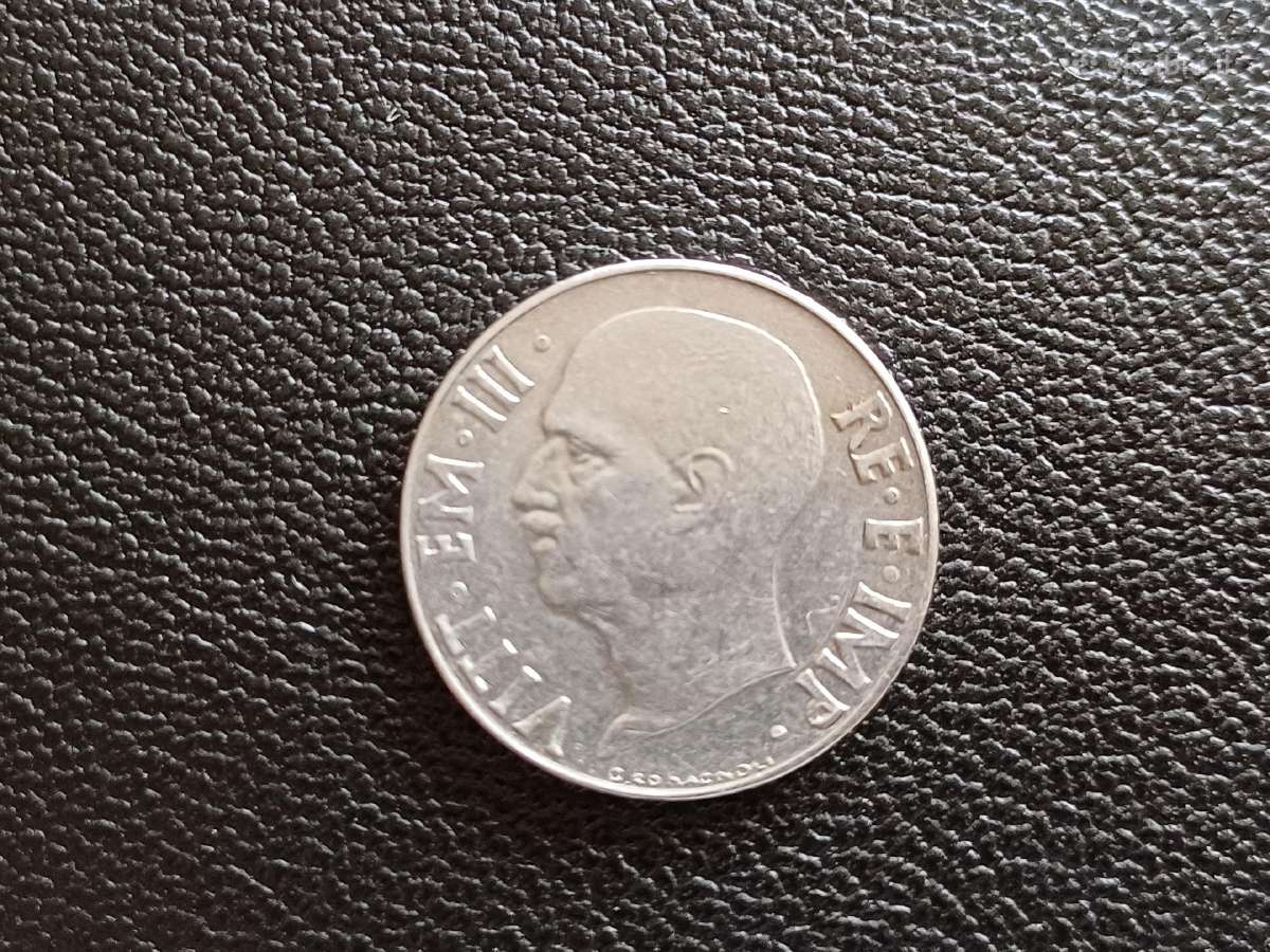 (318) 20 čentisimų Italija 1942m. - nuotraukos Nr. 2