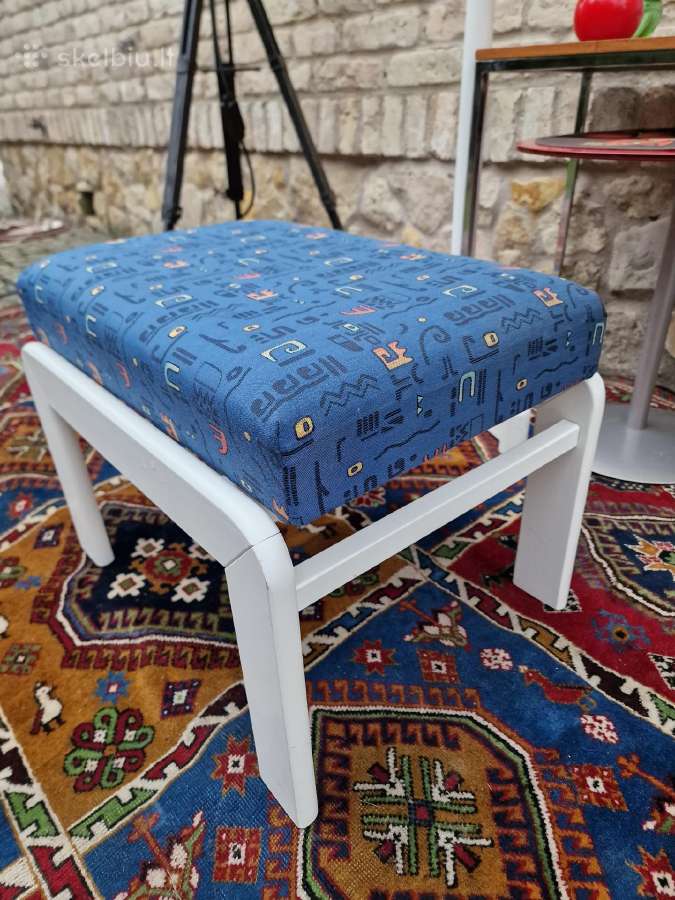 Vintažinis mid century pufas-kopetėlės - nuotraukos Nr. 6