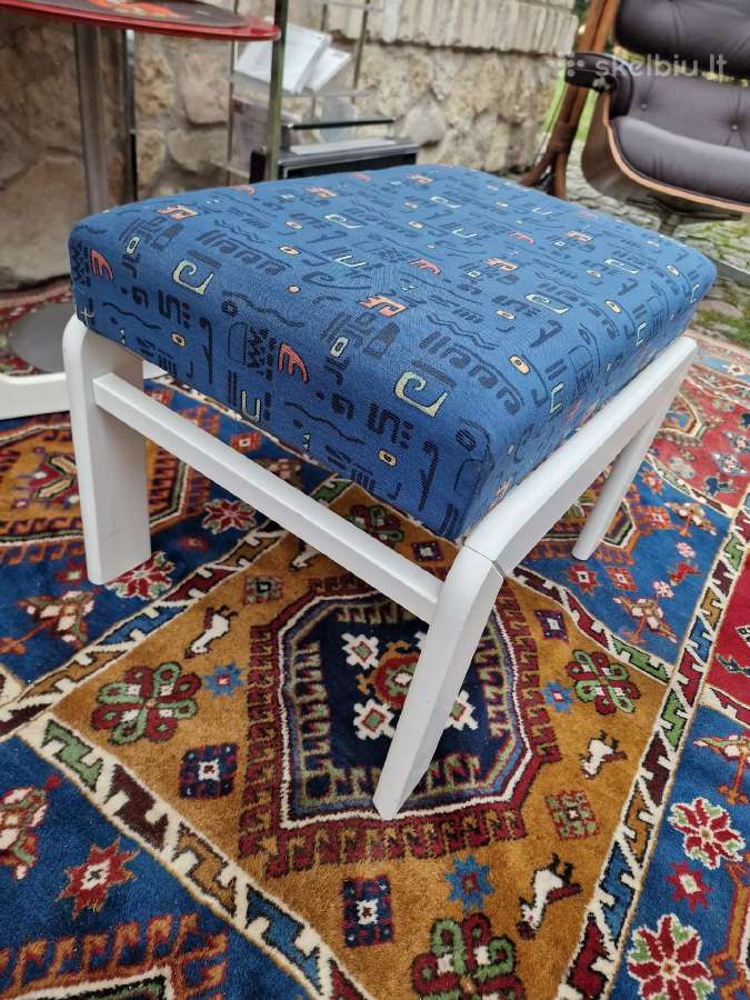 Vintažinis mid century pufas-kopetėlės - nuotraukos Nr. 8