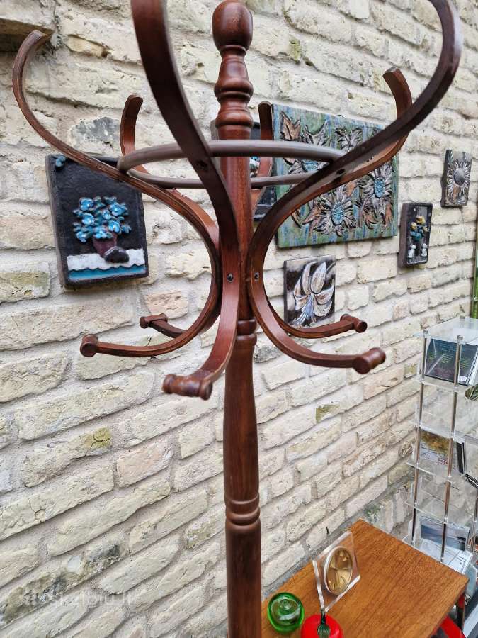 Vintažinė mid century medinė kabykla - nuotraukos Nr. 5