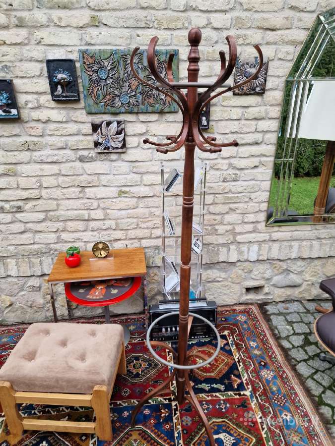 Vintažinė mid century medinė kabykla - nuotraukos Nr. 14