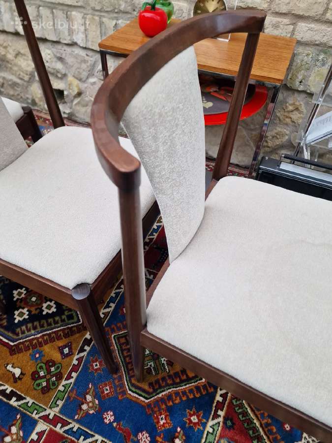 Vintažinės mid century raudonmedžio Casala kėdės - nuotraukos Nr. 2