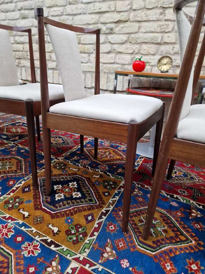 Vintažinės mid century raudonmedžio Casala kėdės - nuotraukos Nr. 5