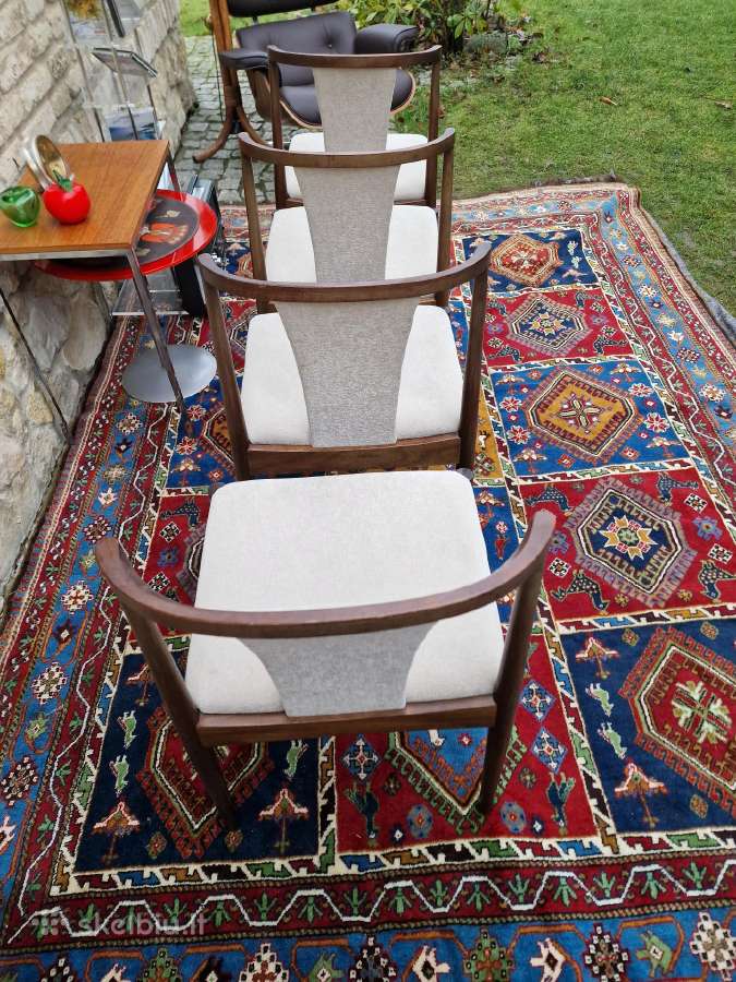 Vintažinės mid century raudonmedžio Casala kėdės - nuotraukos Nr. 7