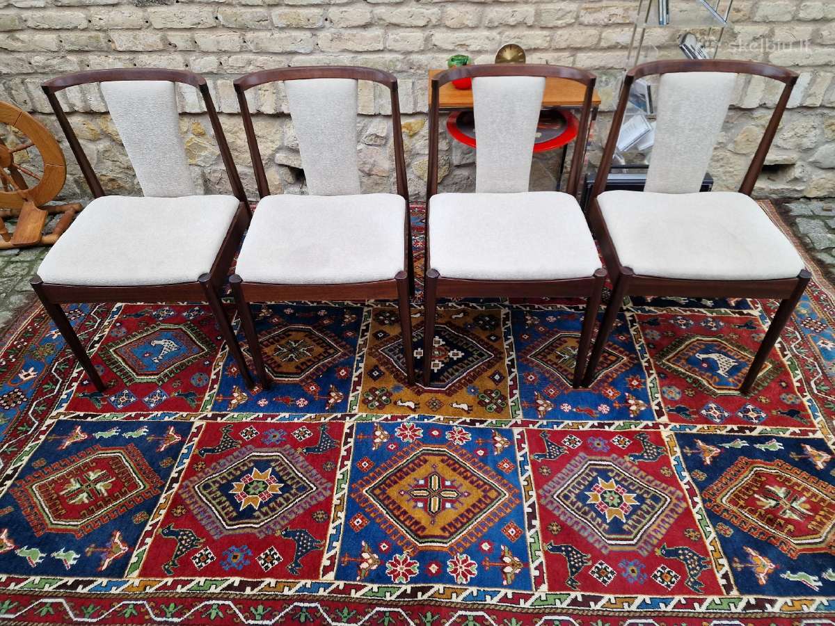 Vintažinės mid century raudonmedžio Casala kėdės - nuotraukos Nr. 12