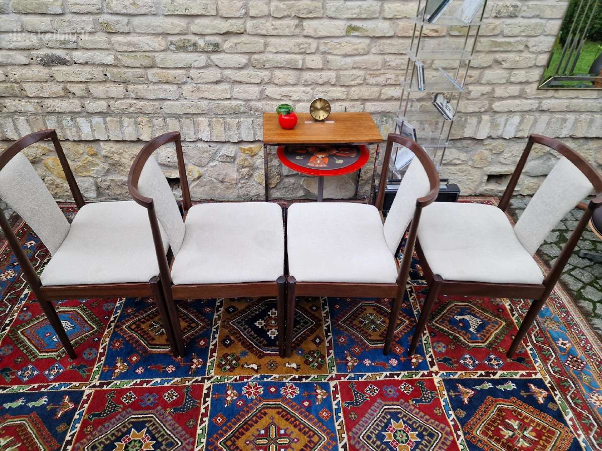 Vintažinės mid century raudonmedžio Casala kėdės - nuotraukos Nr. 19