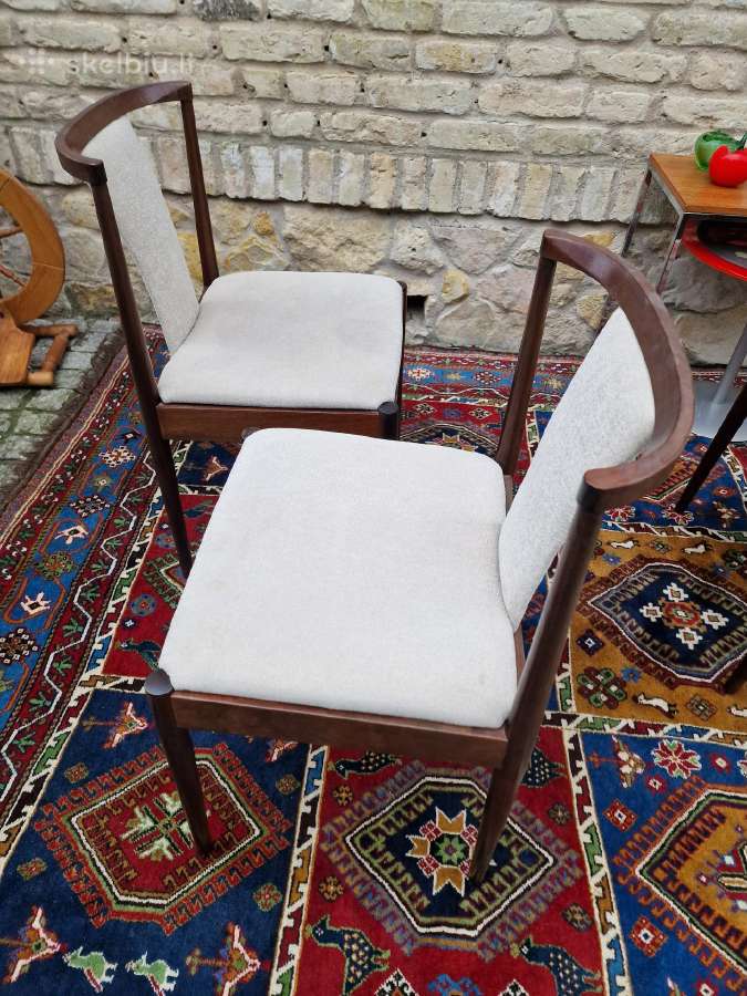 Vintažinės mid century raudonmedžio Casala kėdės - nuotraukos Nr. 22