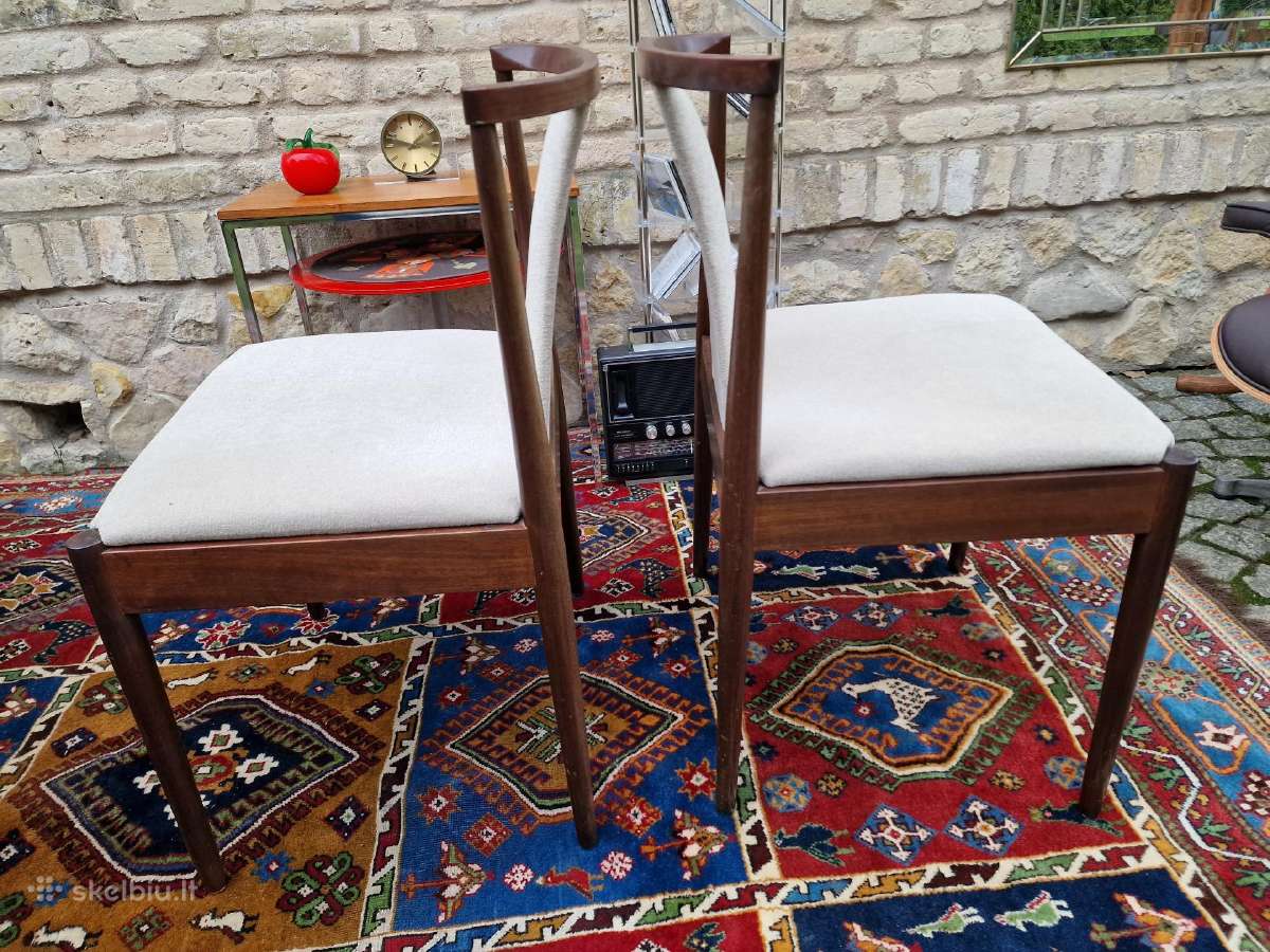 Vintažinės mid century raudonmedžio Casala kėdės - nuotraukos Nr. 23