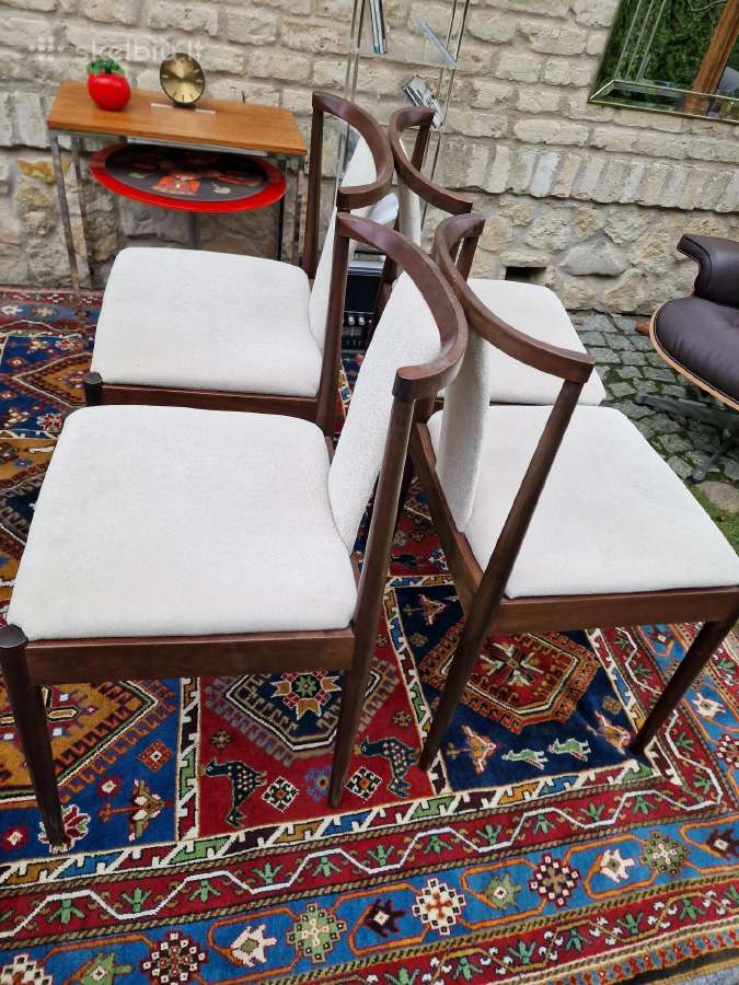 Vintažinės mid century raudonmedžio Casala kėdės - nuotraukos Nr. 26