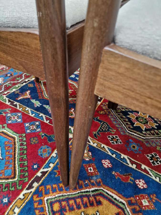 Vintažinės mid century raudonmedžio Casala kėdės - nuotraukos Nr. 27