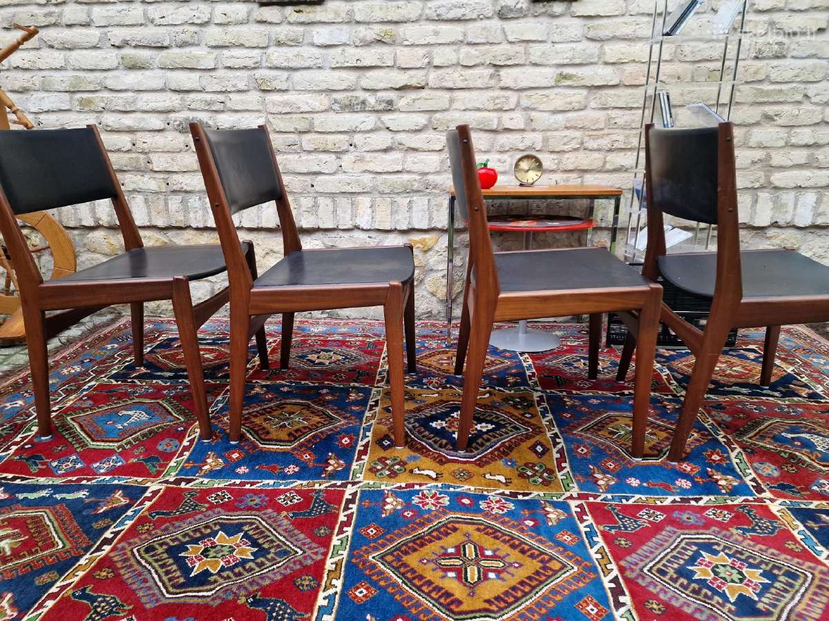 Vintažinės mid century autorinės tikmedžio kėdės - nuotraukos Nr. 6