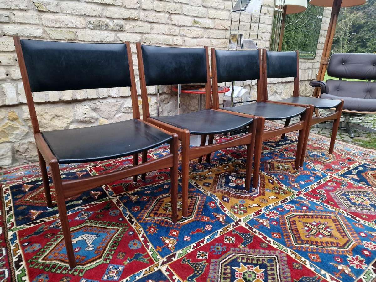Vintažinės mid century autorinės tikmedžio kėdės - nuotraukos Nr. 8