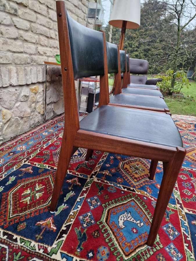 Vintažinės mid century autorinės tikmedžio kėdės - nuotraukos Nr. 7