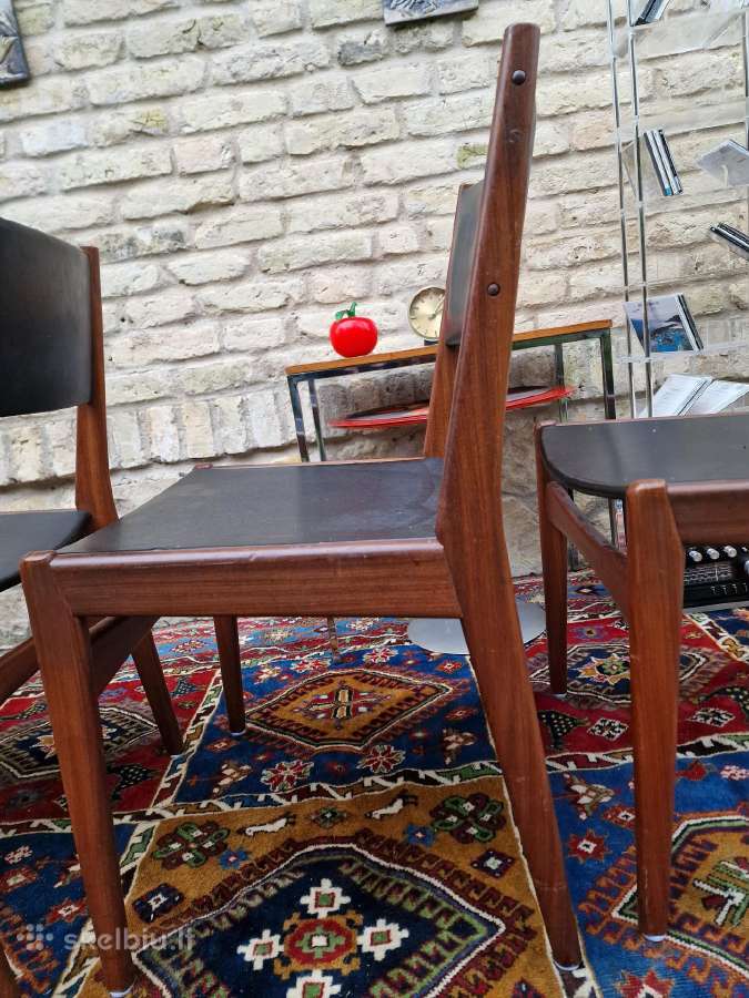 Vintažinės mid century autorinės tikmedžio kėdės - nuotraukos Nr. 11